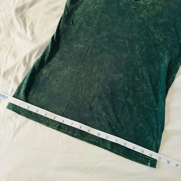 American Apparel unisex summer shirt soft deep v-neck t-shirt, acid wash green - Picture 6 of 9